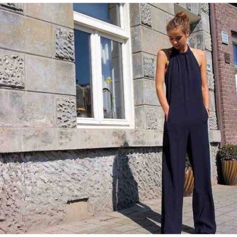 Zara Navy Jumpsuit